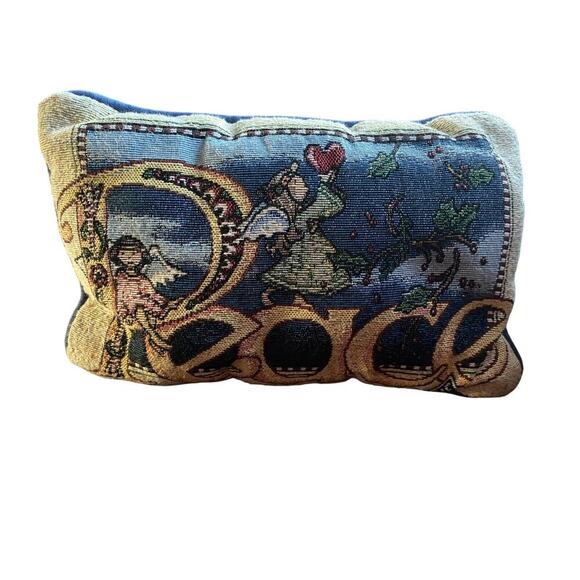 Peace Angel Tapestry Decorative Pillow 12 x 8 in needlepoint - Picture 1 of 2